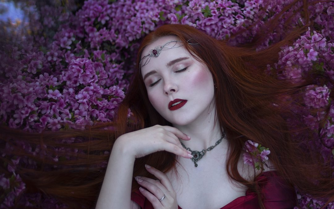 Sesja fairytale w rododendronach